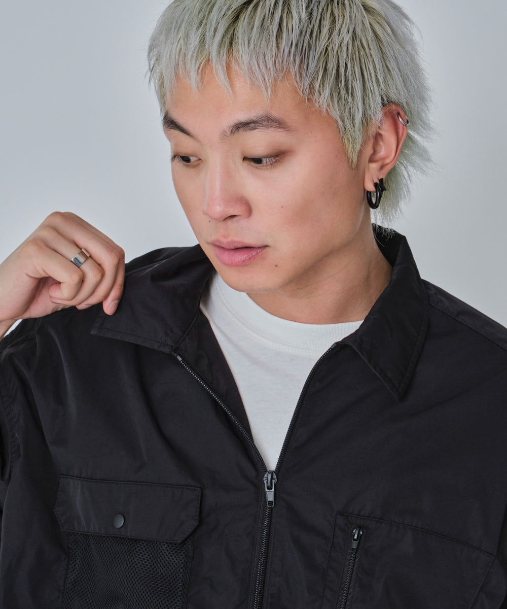 ナイロンメッシュZIPシャツ（SS）