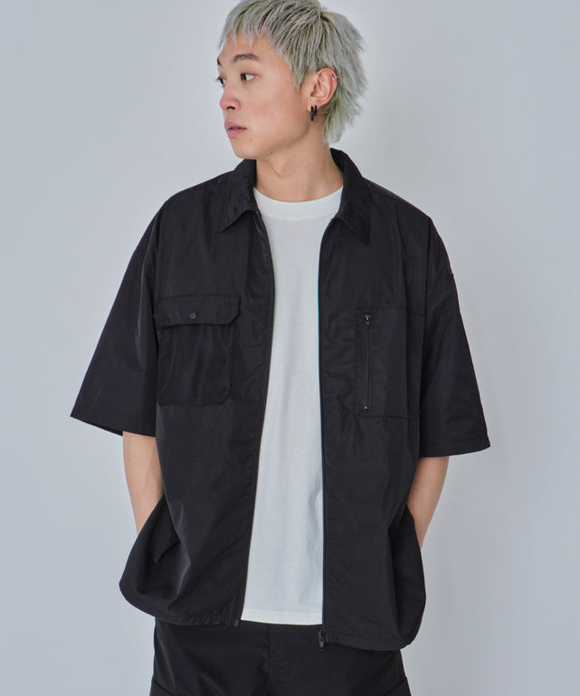 【 EDITION 】コットンナイロン メッシュクレリックシャツ ナイロンメッシュZIPシャツ（SS）｜WEGO（ウィゴー） – WEGO ONLINE STORE