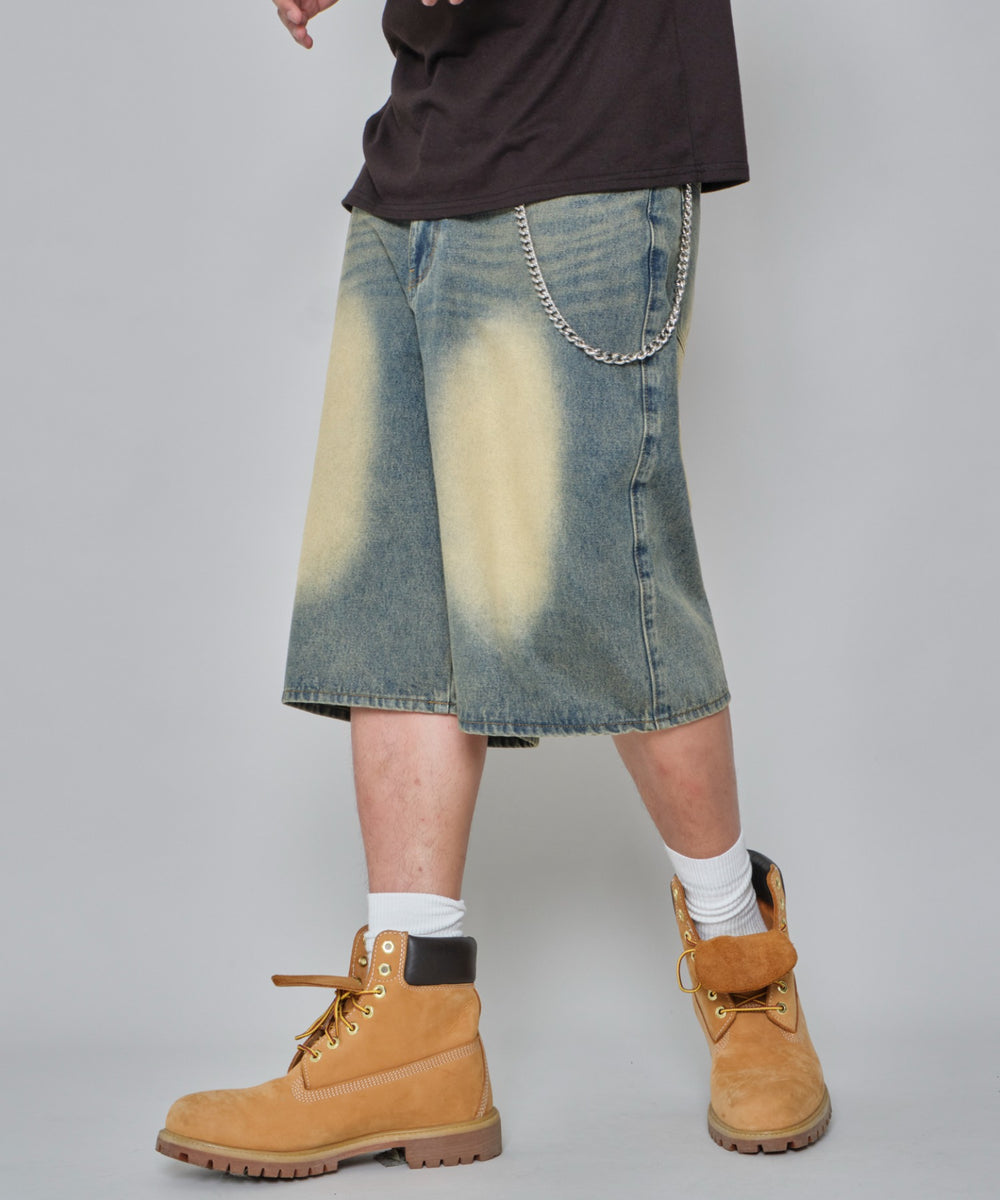 デニム淡加工　モデル:178cm L着用