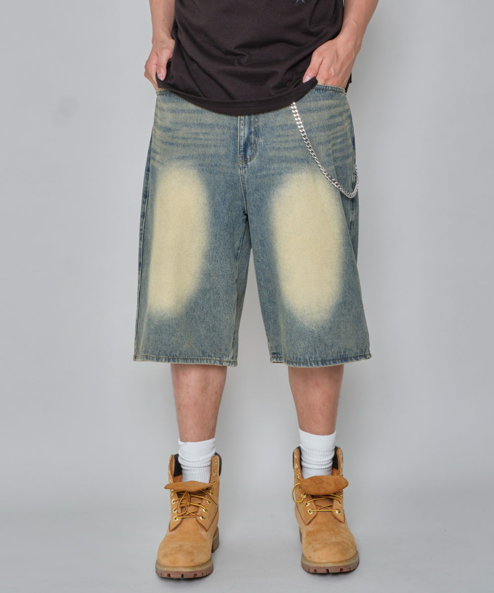 デニム淡加工　モデル:178cm L着用