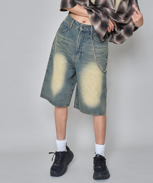 デニム淡加工　モデル:172cm M着用