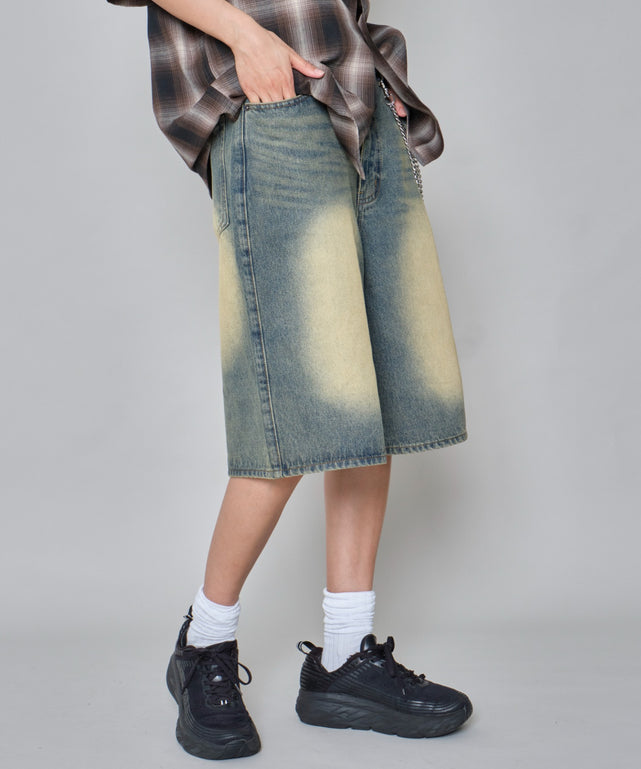 デニム淡加工　モデル:172cm M着用