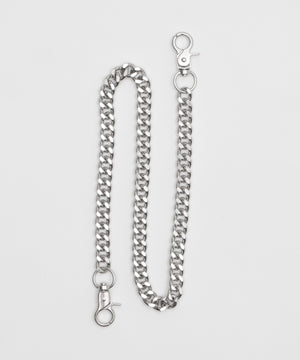 チェーン付きスーパーバギーデニムショーツ