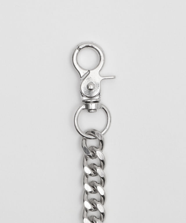 チェーン付きスーパーバギーデニムショーツ