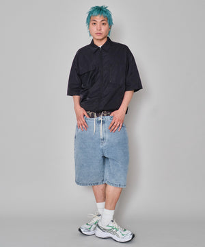 デニム淡加工　モデル：178㎝　L着用