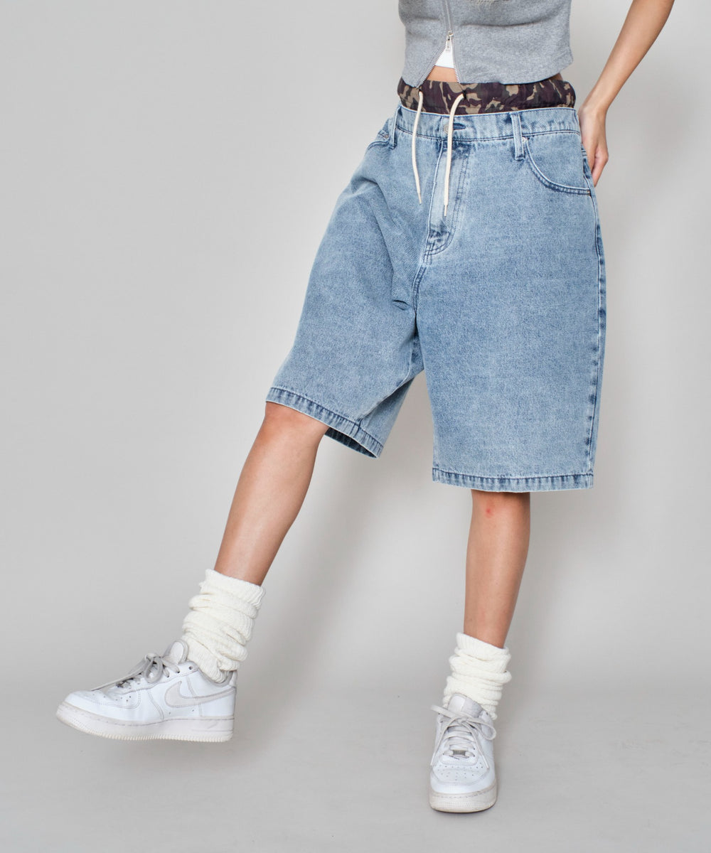 デニム淡加工　モデル：172㎝　L着用