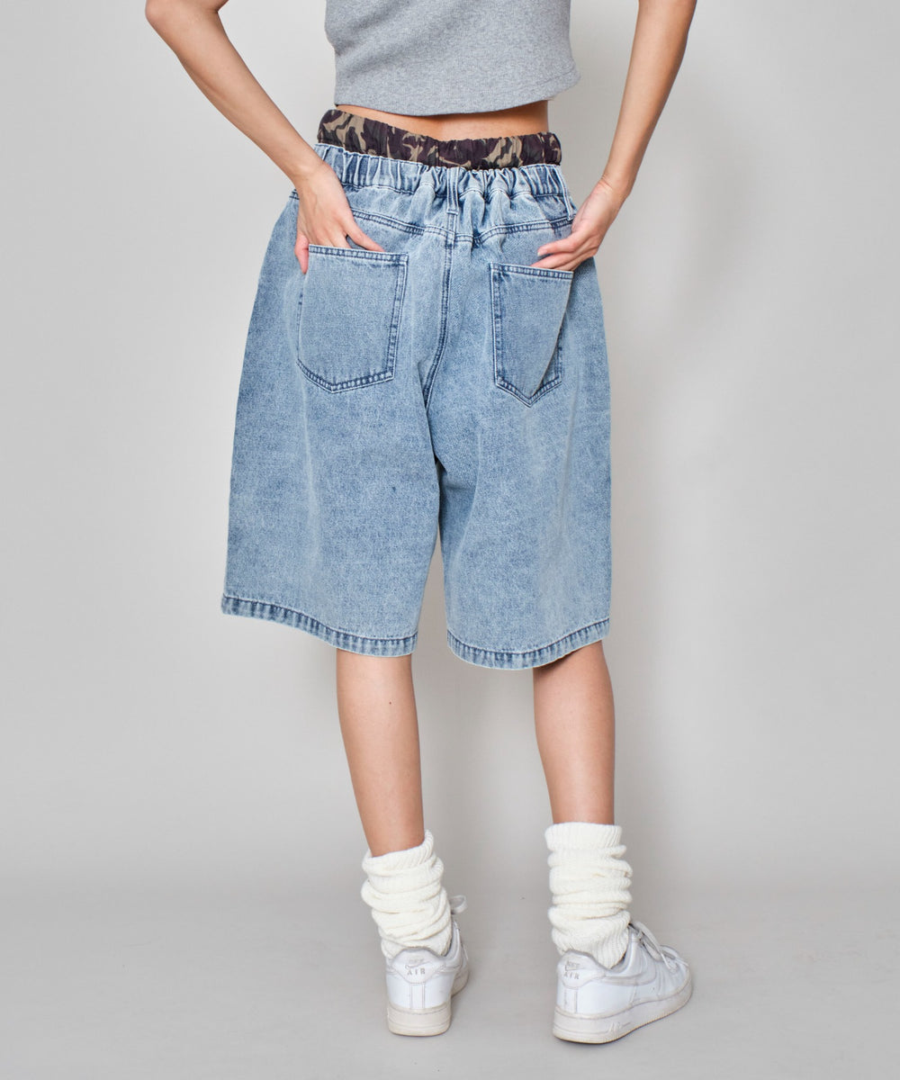 デニム淡加工　モデル：172㎝　L着用