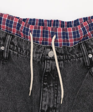 ボクサードッキングデニムショーツ