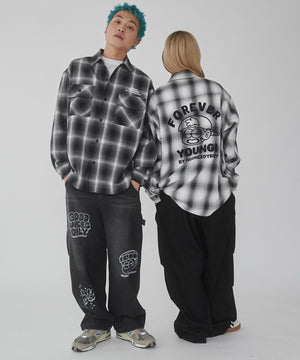 グラフィックオンブレチェックシャツ（LS）