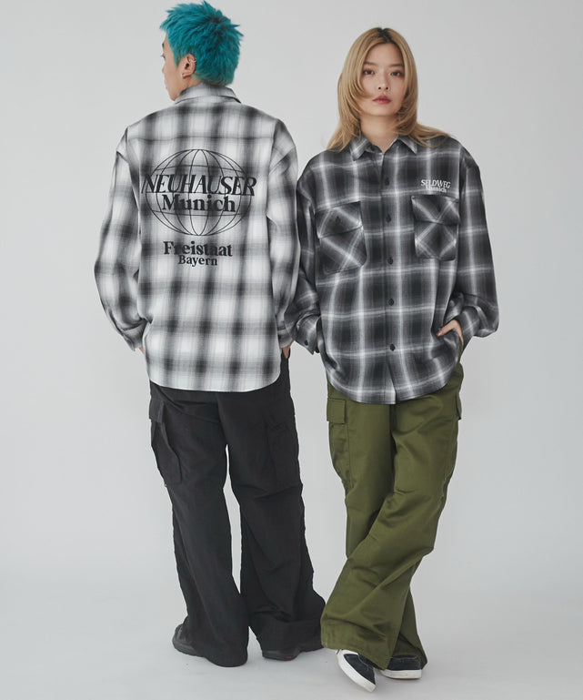 グラフィックオンブレチェックシャツ（LS）