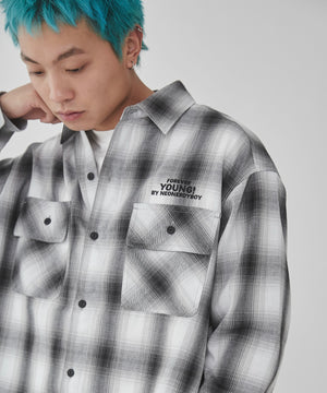 グラフィックオンブレチェックシャツ（LS）