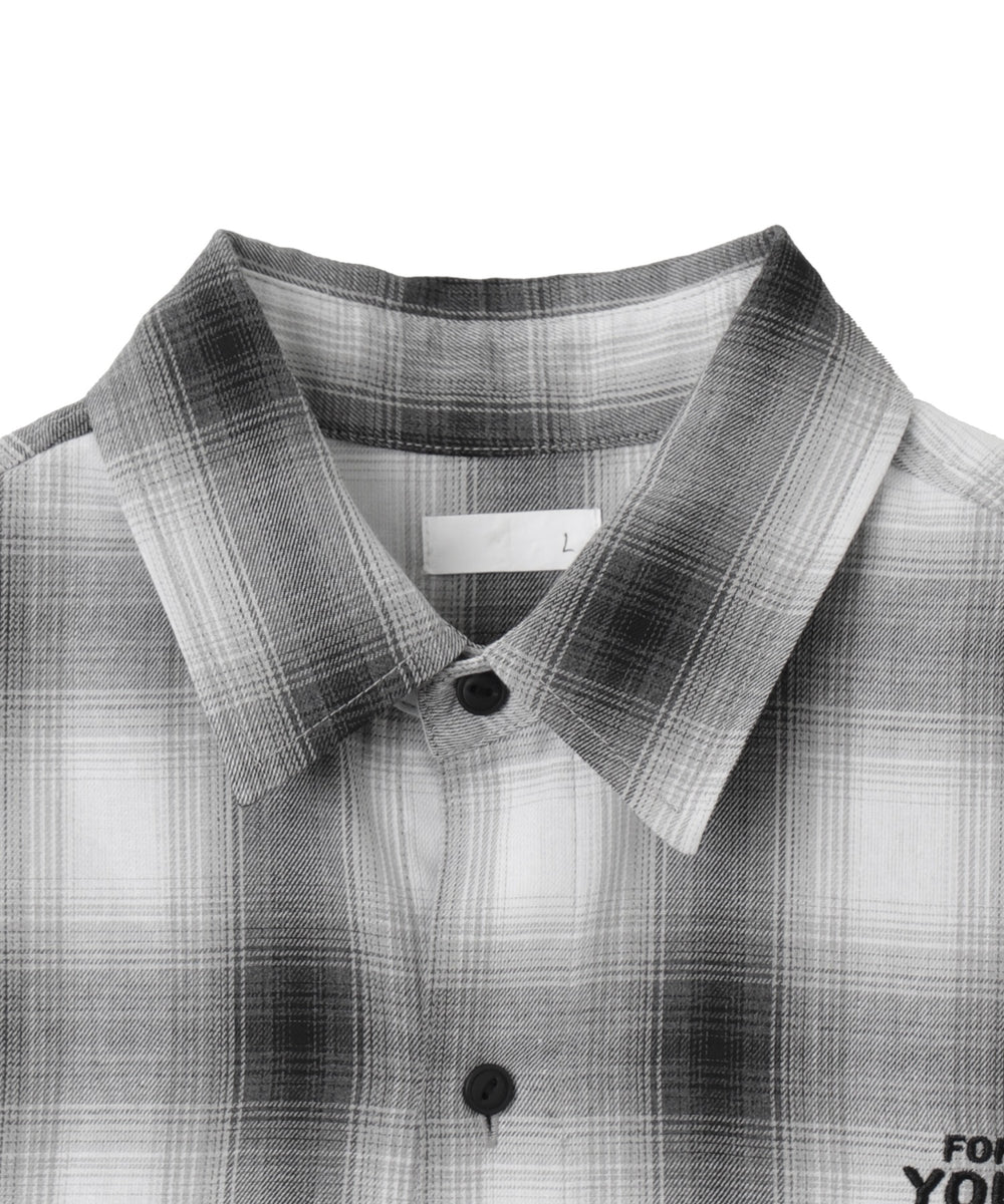 グラフィックオンブレチェックシャツ（LS）