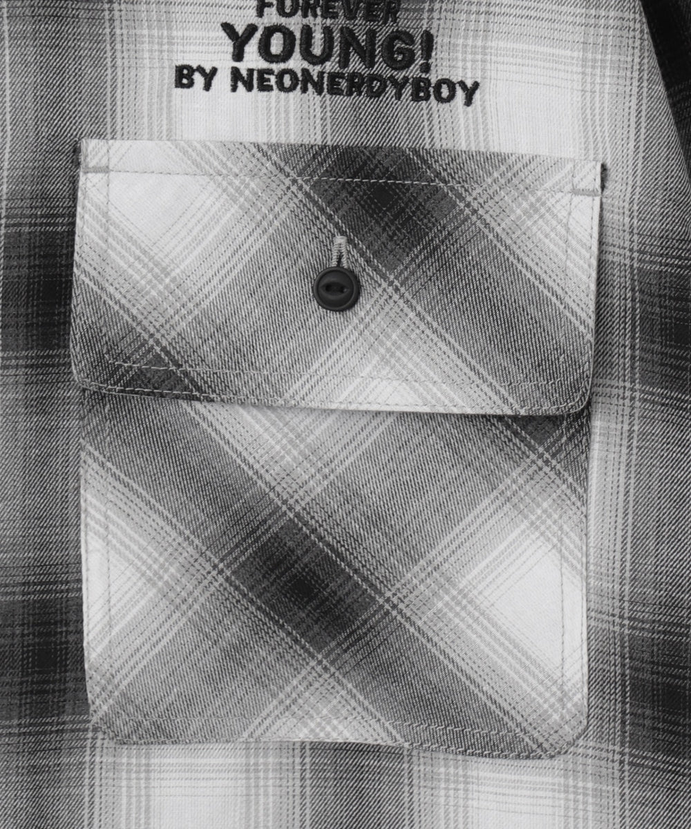 グラフィックオンブレチェックシャツ（LS）