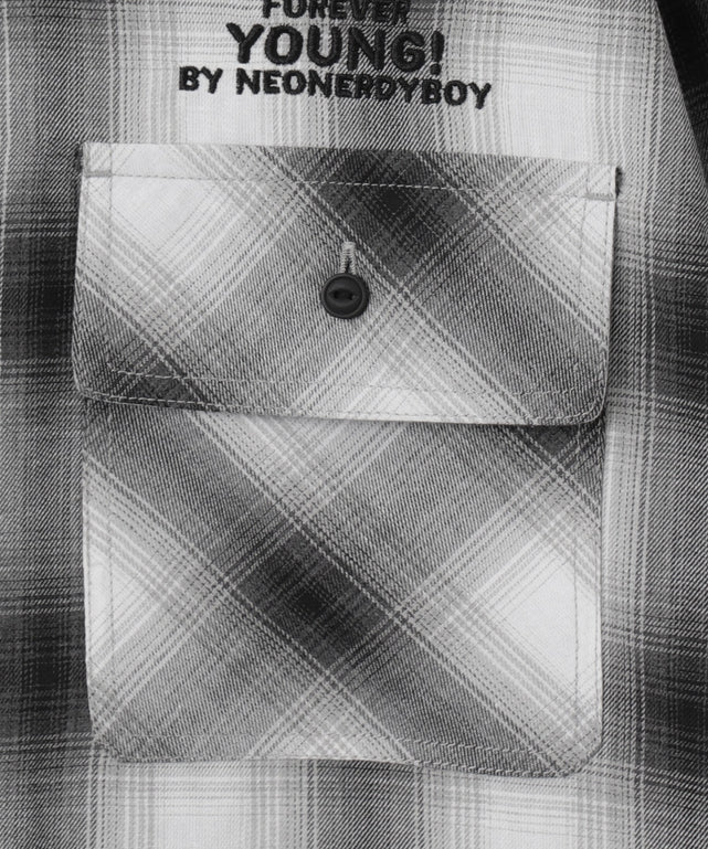 グラフィックオンブレチェックシャツ（LS）