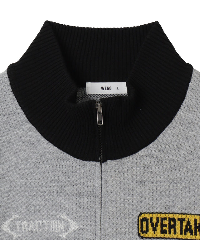 レーシンググラフィックニットブルゾン