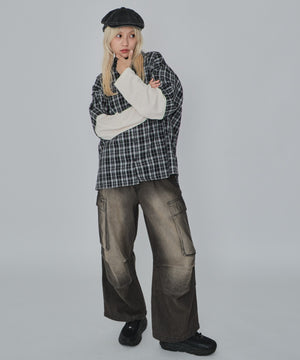 ブラックチェック1 モデル：172cm M着用