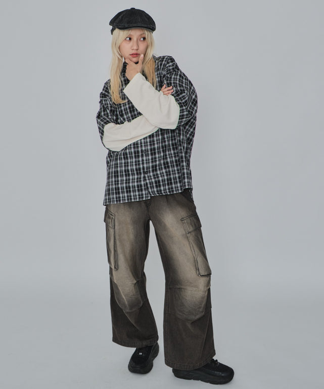 ブラックチェック1 モデル：172cm M着用