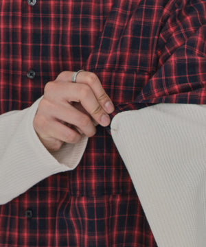 チェックレイヤードシャツ（LS）