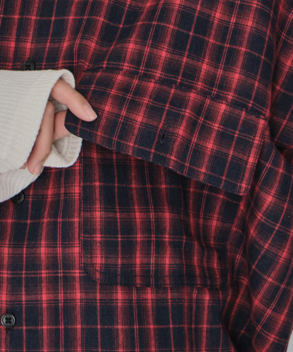 チェックレイヤードシャツ（LS）
