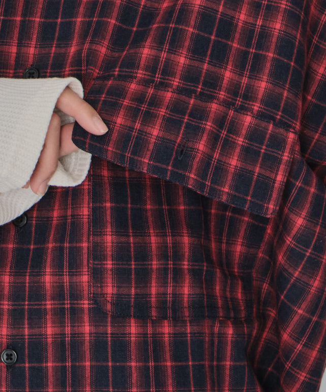 チェックレイヤードシャツ（LS）