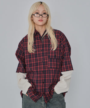 レッドチェック1 モデル：172cm L着用