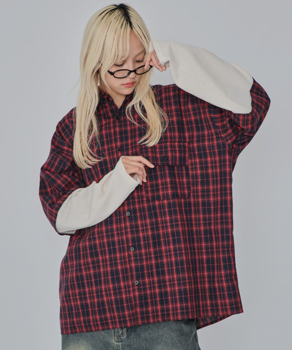 レッドチェック1 モデル：172cm L着用