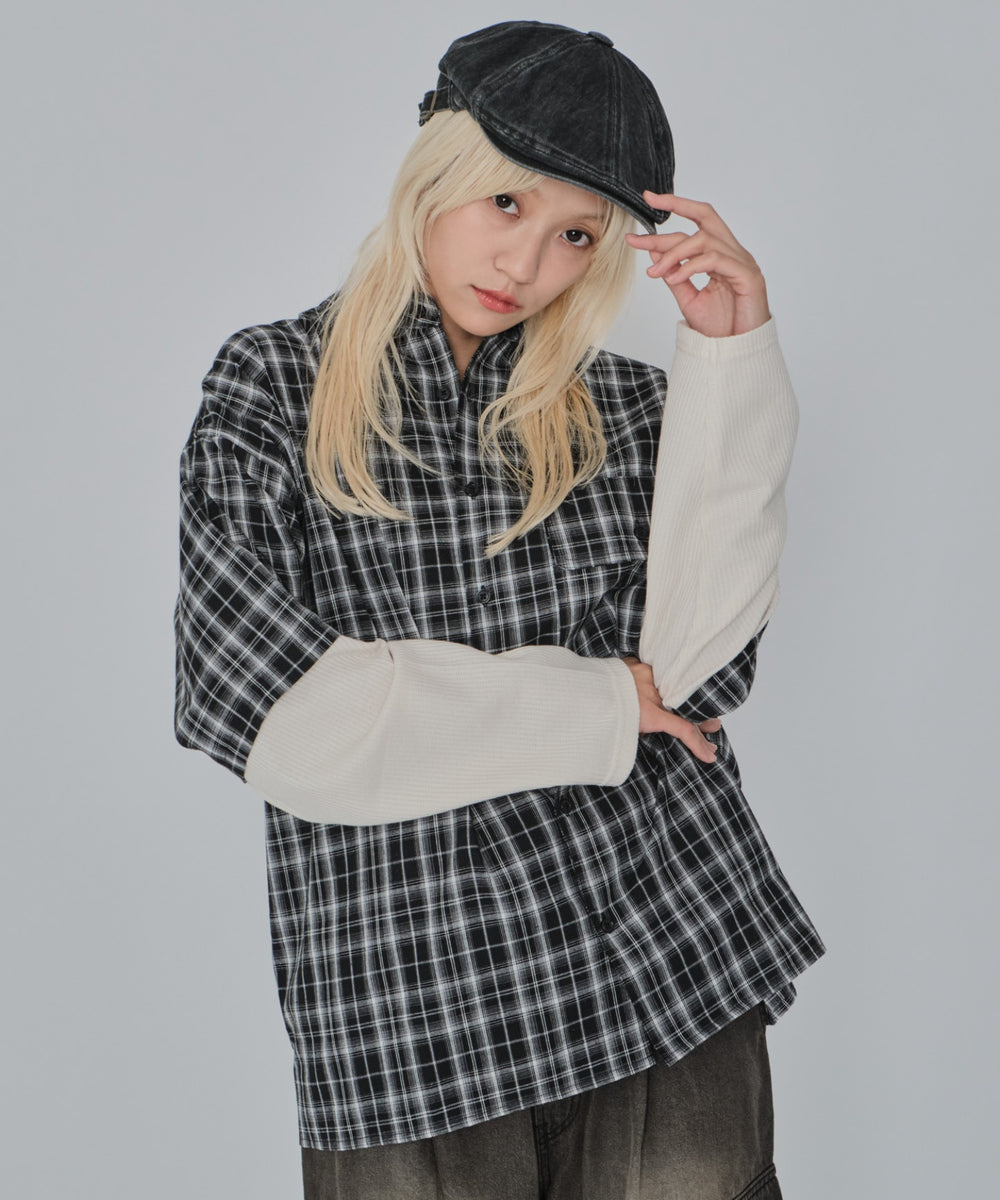 ブラックチェック1 モデル：172cm M着用