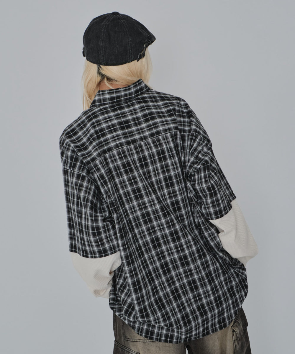 ブラックチェック1 モデル：172cm M着用