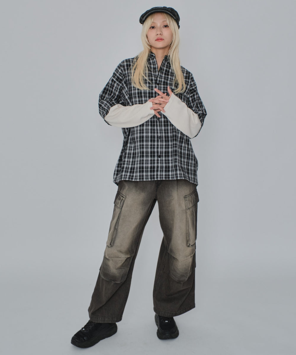 ブラックチェック1 モデル：172cm M着用