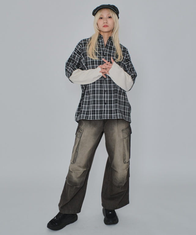 ブラックチェック1 モデル：172cm M着用