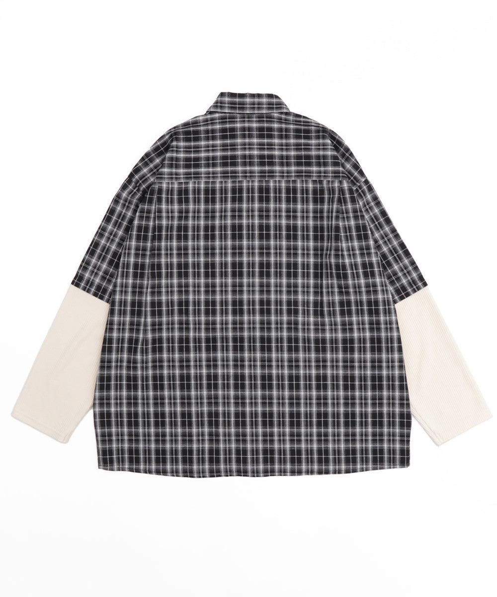 チェックレイヤードシャツ（LS）