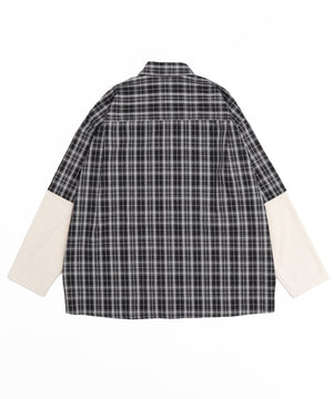 チェックレイヤードシャツ（LS）