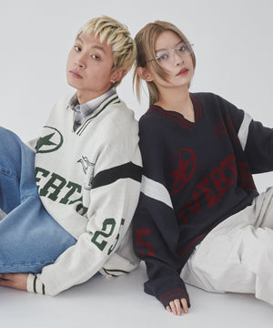 ラインリブゲームロゴプルオーバー