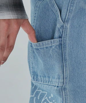 イージーペインターグラフィックデニムパンツ