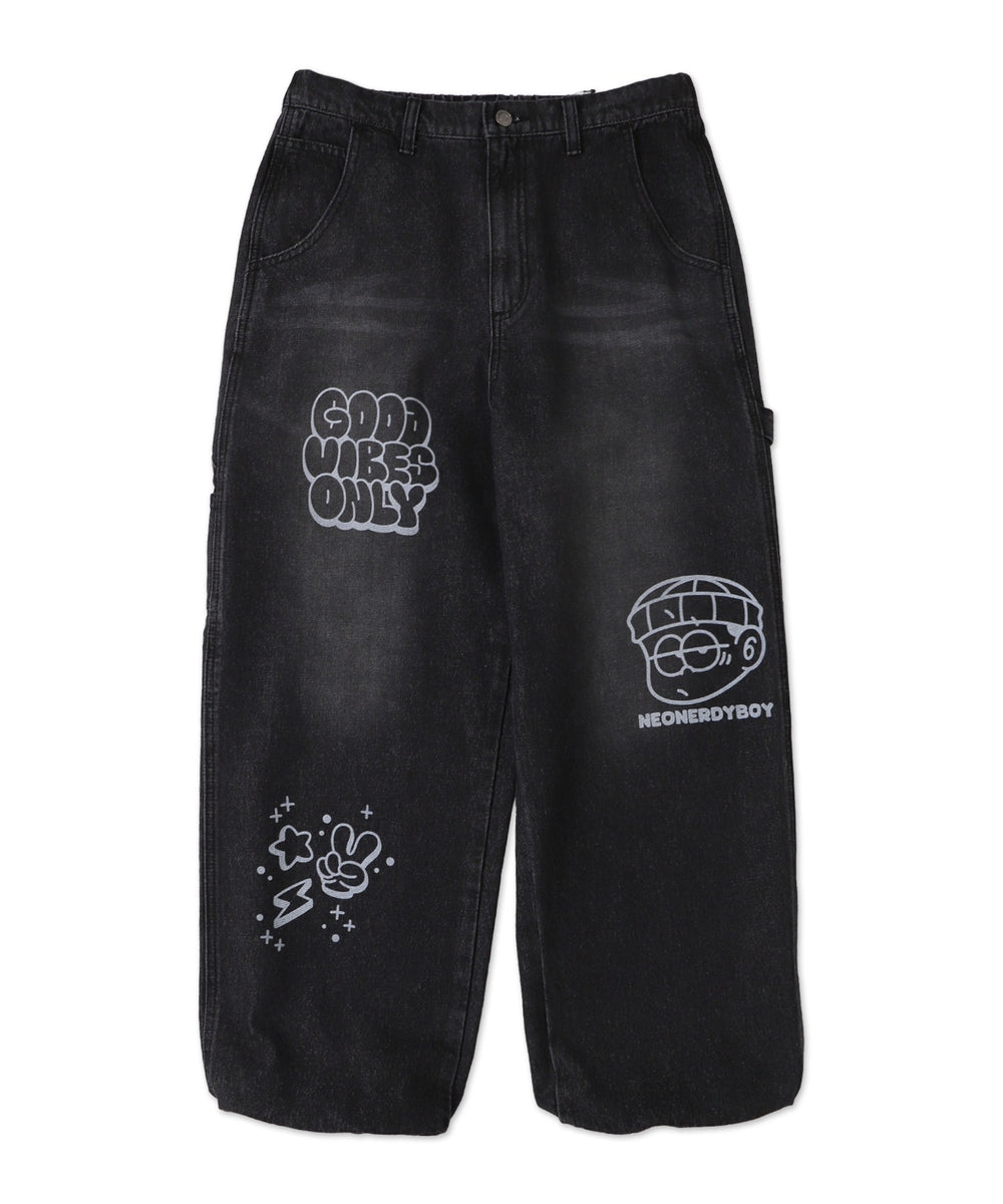 イージーペインターグラフィックデニムパンツ