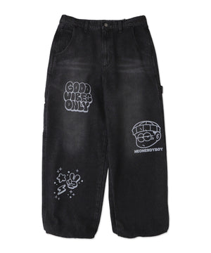 イージーペインターグラフィックデニムパンツ