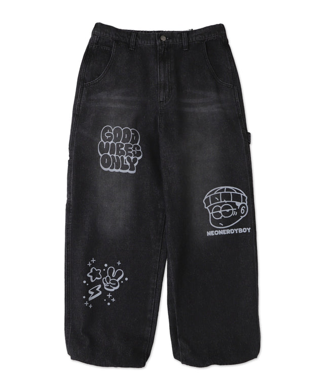 イージーペインターグラフィックデニムパンツ