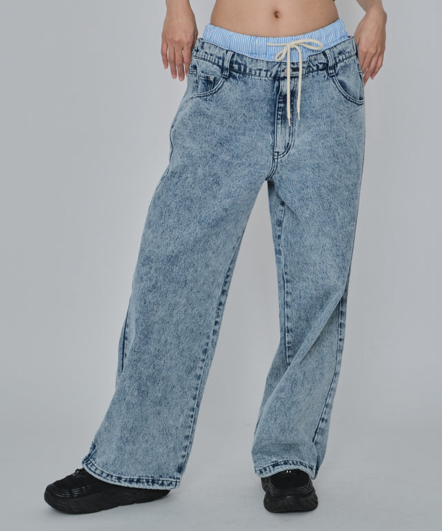 デニム淡加工 モデル：172cm L着用