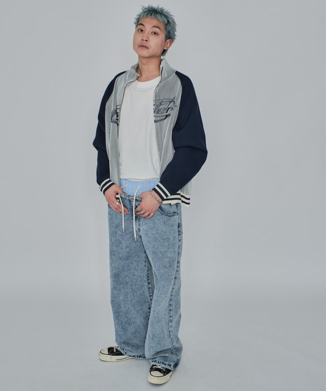 デニム淡加工 モデル：178cm L着用