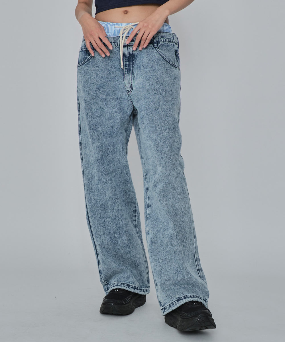 デニム淡加工 モデル：172cm L着用