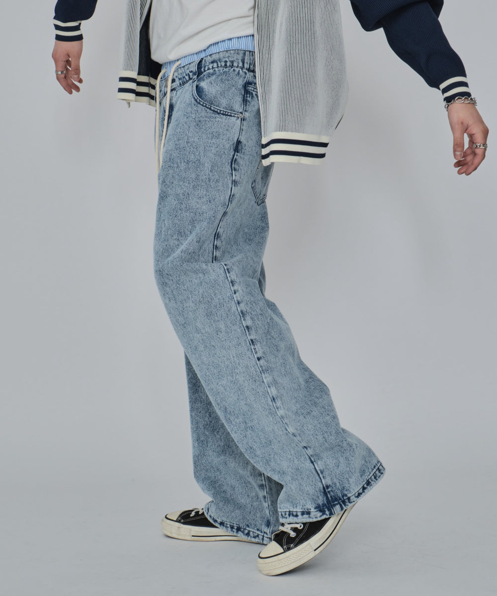 デニム淡加工 モデル：178cm L着用