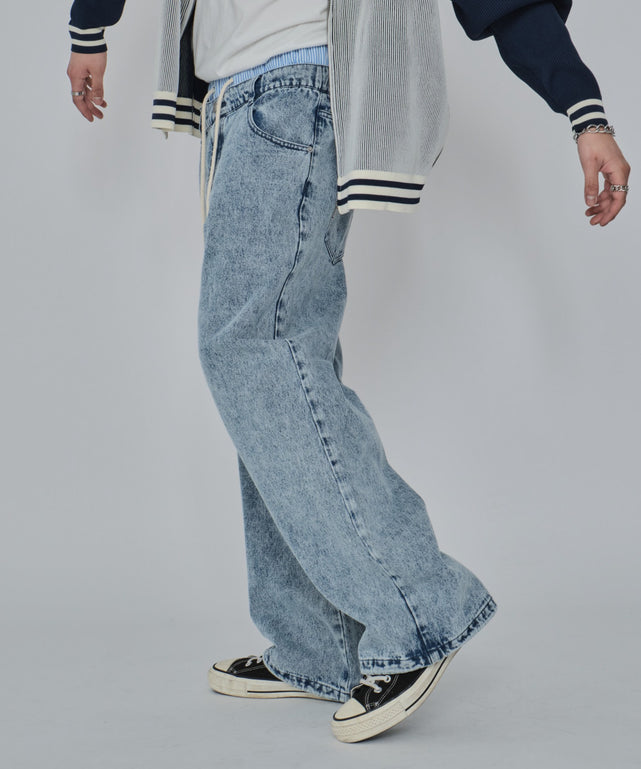 デニム淡加工 モデル：178cm L着用