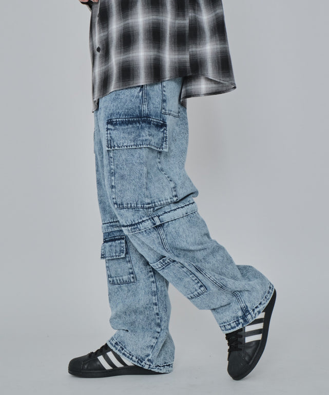 デニム淡加工 モデル：178cm L着用