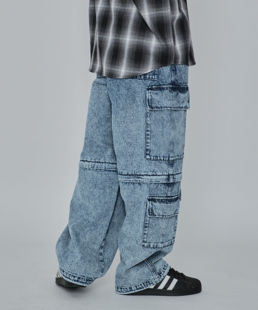 デニム淡加工 モデル：178cm L着用