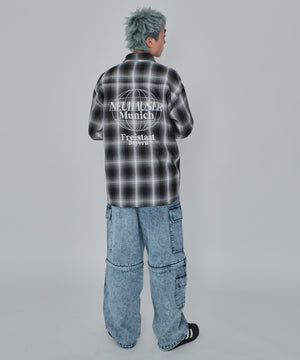 デニム淡加工 モデル：178cm L着用