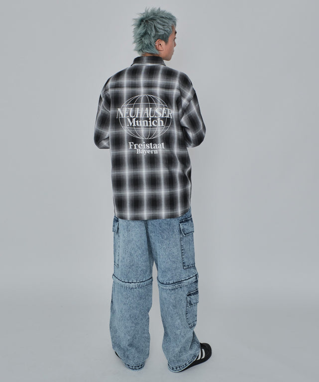 デニム淡加工 モデル：178cm L着用