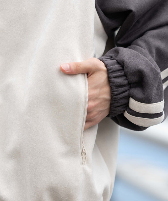 フェイクスウェードトラックジャケット