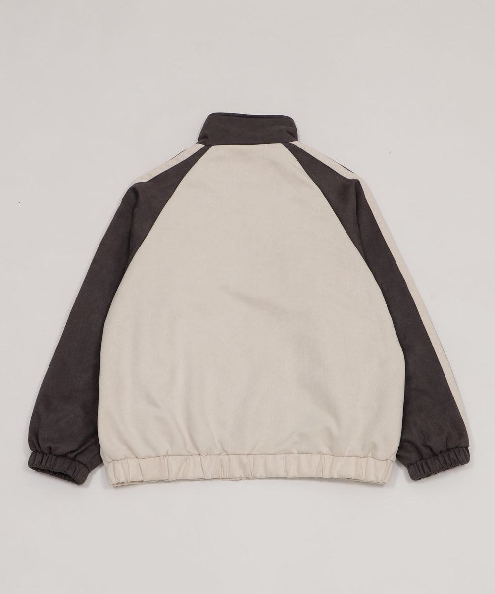 フェイクスウェードトラックジャケット