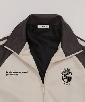 フェイクスウェードトラックジャケット