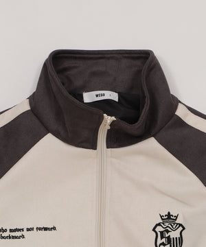 フェイクスウェードトラックジャケット